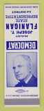 Matchbook Cover - Joseph Flanigan State Rep Election SAMPLE
