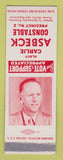 Matchbook Cover - Carlie Asbeck Constable Election SAMPLE