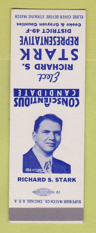 Matchbook Cover - Richard S Stark Rep Election Cooke Grayson County SAMPLE