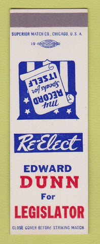 Matchbook Cover - Edward Dunn for Legislator Election SAMPLE
