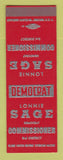 Matchbook Cover - Linnie Sage Commissioner Election SAMPLE