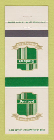 Matchbook Cover - Brentwood Country Club CA