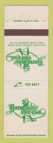 Matchbook Cover - Normandie Golf Club St Louis MO