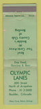 Matchbook Cover - Olympic Lanes Bowling Boulder Colorado WEAR