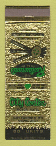 Matchbook Cover - City Center Motor Hotel Portland OR