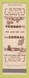 Matchbook Cover - The Corral Restaurant Portland OR