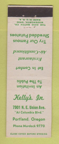 Matchbook Cover - Kelly's In Portland OR restaurant