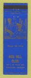 Matchbook Cover - Nob Hill Club Portland OR