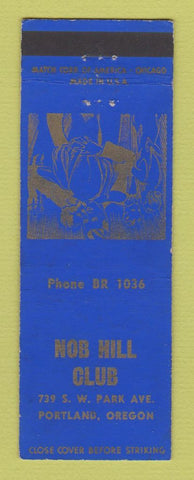 Matchbook Cover - Nob Hill Club Portland OR