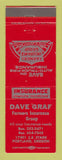 Matchbook Cover - Dave Graf Farmer's Insurance Portland OR 1969