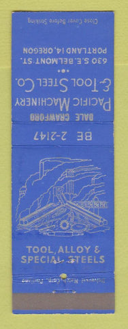 Matchbook Cover - Pacific Machinery Tool Steel Portland OR
