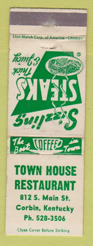 Matchbook Cover - Town House Restaurant Corbin KY WORN