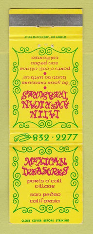 Matchbook Cover - Mexican Treasures San Pedro CA Gifts