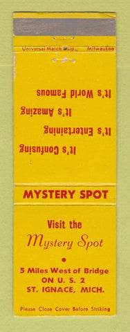 Matchbook Cover - Mystery Spot St Ignace MI