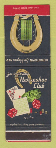 Matchbook Cover - Horseshoe Club Casino  Las Vegas NV