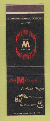 Matchbook Cover - Hotel Multnomah Portland OR