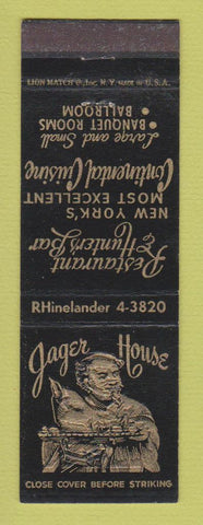 Matchbook Cover - Jager House Restaurant New York City