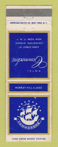 Matchbook Cover - Hotel Commodore New York City WORN