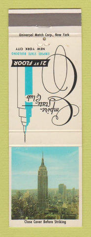 Matchbook Cover - Empire State Club New York City