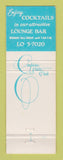 Matchbook Cover - Empire State Club New York City