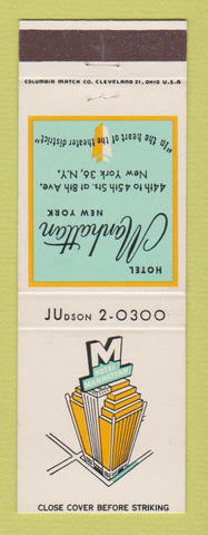 Matchbook Cover - Hotel Manhattan New York City