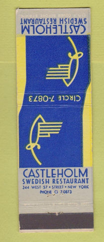 Matchbook Cover - Castleholm Swedish Restaurant New York City