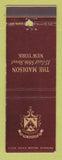 Matchbook Cover - Madison Hotel New York City