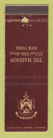 Matchbook Cover - Madison Hotel New York City