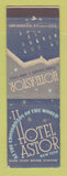 Matchbook Cover - Hotel Astor New York City