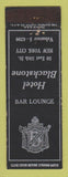 Matchbook Cover - Hotel Blackstone New York City