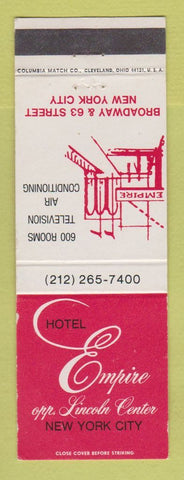 Matchbook Cover - Hotel Empire New York City