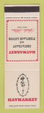 Matchbook Cover - Haymarket Restaurant Statler Hilton Hotel New York City