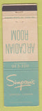 Matchbook Cover - Simpson's London ON Arcadian Room WEAR