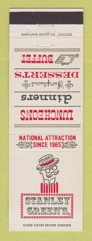 Matchbook Cover - Stanley Green's Philadelphia Chicago Boston Providence RI