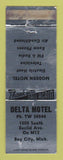 Matchbook Cover - Delta Motel Bay City MI WEAR