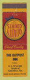 Matchbook Cover - Outpost Inn Columbus GA Quality Courts