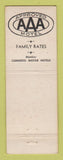 Matchbook Cover - Lincoln Motor Lodge Gettysburg PA
