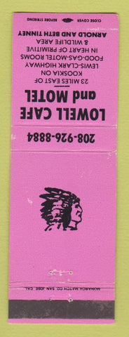 Matchbook Cover - Lowell Cafe Motel Lowell ID