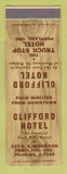 Matchbook Cover - Clifford Hotel Portland OR