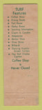 Matchbook Cover - Turf Recreation Yakima WA