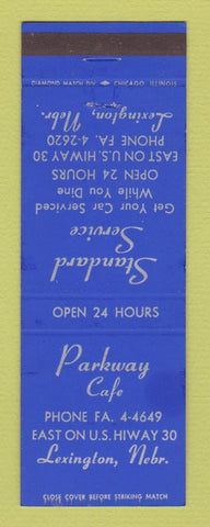 Matchbook Cover - Parkway Cafe Lexington NE Standard oil gas