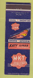 Matchbook Cover - MKT Railroad Katy Lines