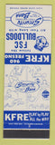 Matchbook Cover Security National Bank Fresno CA Fresno State Sports KFRE Radio