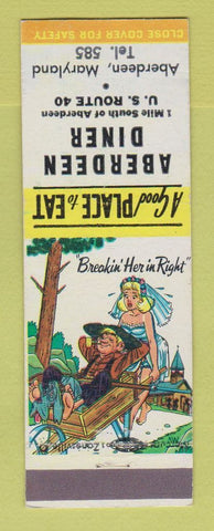 Matchbook Cover - Aberdeen Diner MD hillbilly