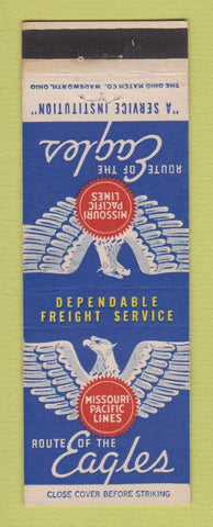 Matchbook Cover - Missouri Pacific Lines Railroad Route of Eagles