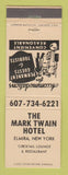 Matchbook Cover - Mark Twain Hotel Elmira NY
