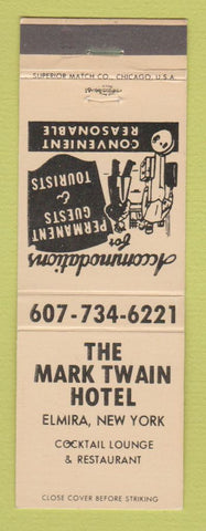 Matchbook Cover - Mark Twain Hotel Elmira NY