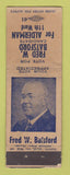 Matchbook Cover - Fred Batsford Alderman Election WEAR