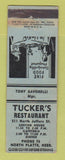 Matchbook Cover - Tucker's Restaurant North Platte NE WORN