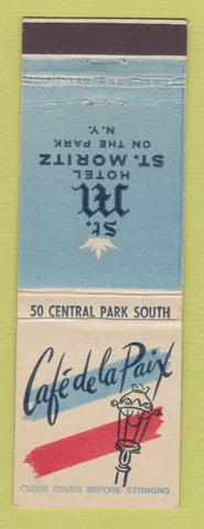 Matchbook Cover - Hotel St Moritz Cafe de la Paix New York City